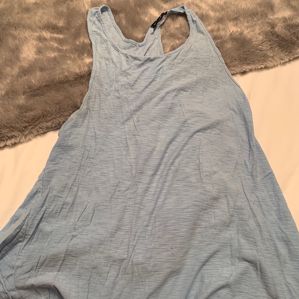 Baby blue flowy tank top